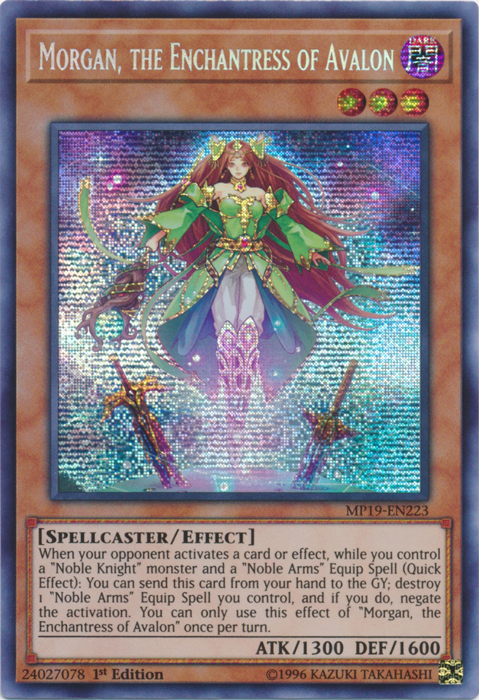 Morgan, the Enchantress of Avalon [MP19-EN223] Prismatic Secret Rare | Gaming Infinity