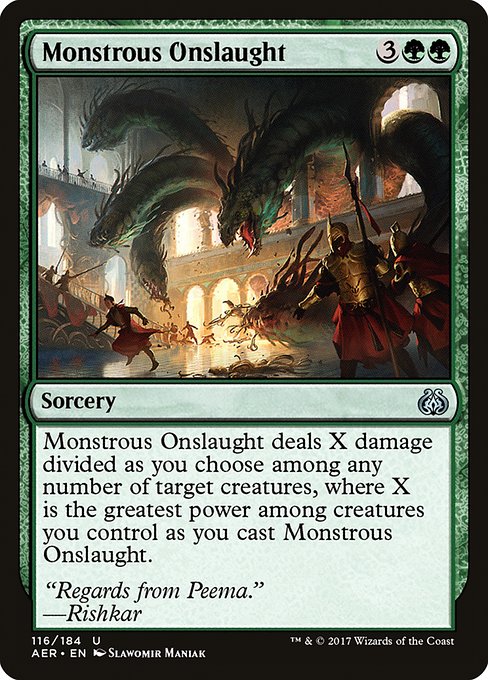 Monstrous Onslaught [Aether Revolt] | Gaming Infinity