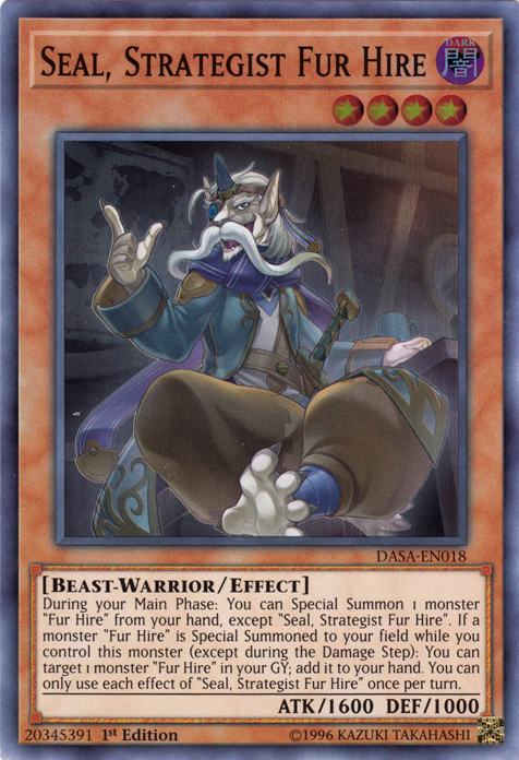 Seal, Strategist Fur Hire [DASA-EN018] Super Rare | Gaming Infinity