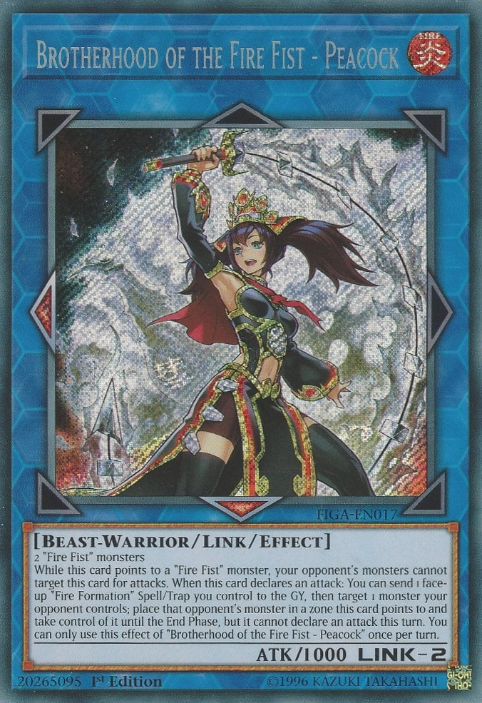 Brotherhood of the Fire Fist - Peacock [FIGA-EN017] Secret Rare | Gaming Infinity