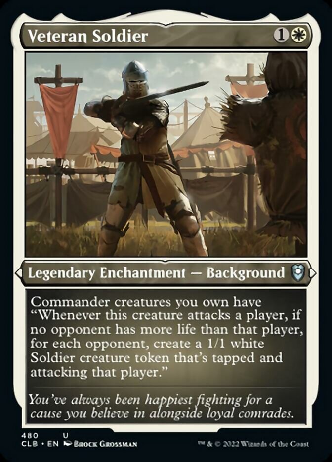 Veteran Soldier (Foil Etched) [Commander Legends: Battle for Baldur's Gate] | Gaming Infinity