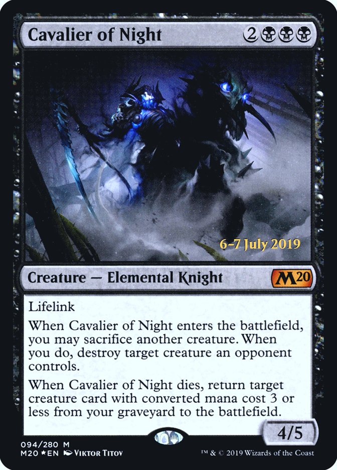 Cavalier of Night  [Core Set 2020 Prerelease Promos] | Gaming Infinity