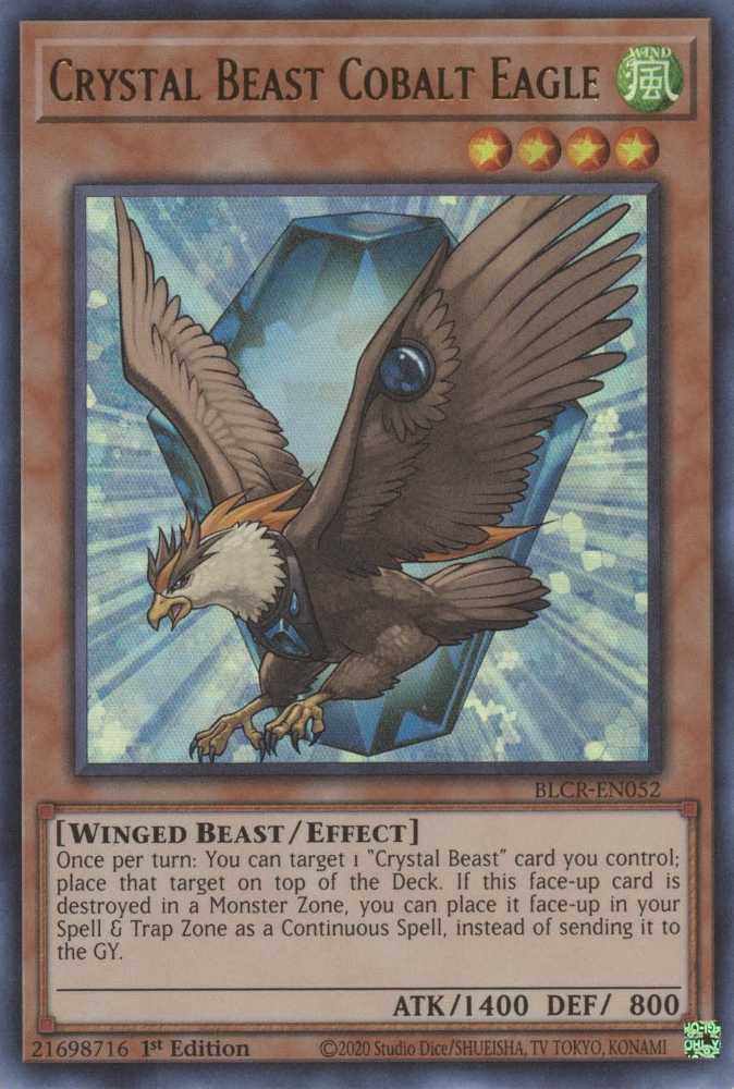 Crystal Beast Cobalt Eagle [BLCR-EN052] Ultra Rare | Gaming Infinity