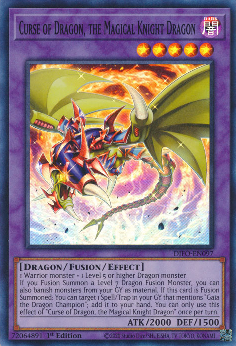 Curse of Dragon, the Magical Knight Dragon [DIFO-EN097] Super Rare | Gaming Infinity