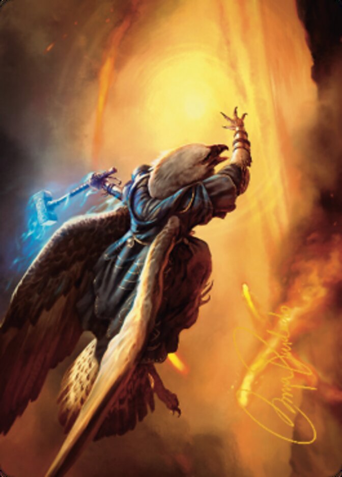 Battlewing Mystic Art Card (Gold-Stamped Signature) [Dominaria United Art Series] | Gaming Infinity