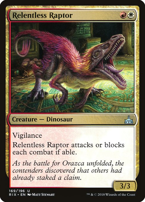 Relentless Raptor [Rivals of Ixalan] | Gaming Infinity