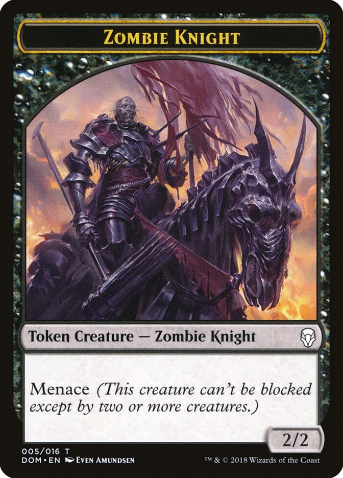 Zombie Knight [Dominaria Tokens] | Gaming Infinity