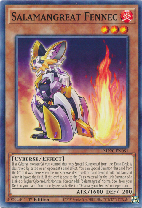 Salamangreat Fennec [MP20-EN051] Common | Gaming Infinity