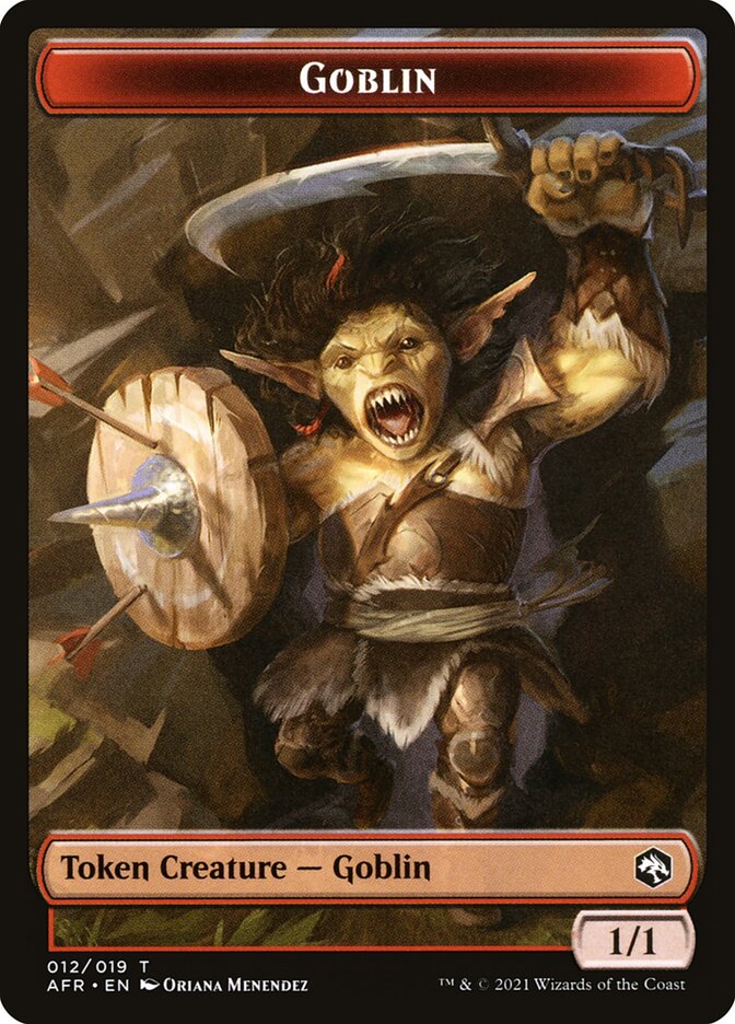 Goblin (012) // Blood (017) Double-sided Token [Challenger Decks 2022 Tokens] | Gaming Infinity