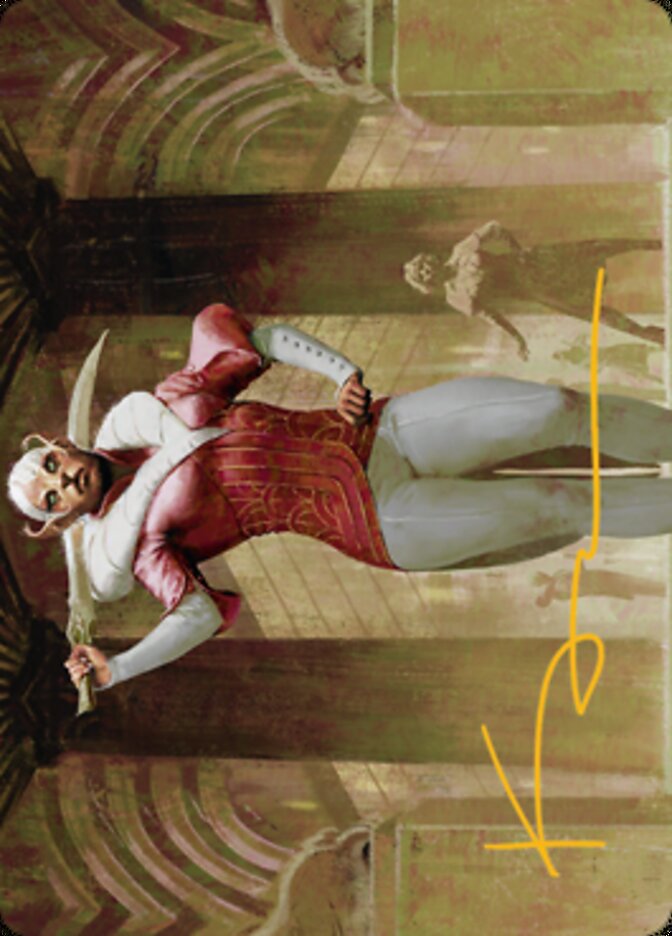 Mage's Attendant Art Card (Gold-Stamped Signature) [Streets of New Capenna Art Series] | Gaming Infinity