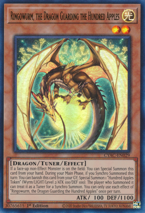 Ringowurm, the Dragon Guarding the Hundred Apples [CYAC-EN029] Ultra Rare | Gaming Infinity