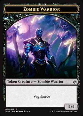 Zombie Warrior Token [War of the Spark Tokens] | Gaming Infinity