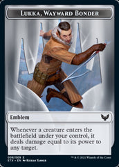 Elemental // Lukka, Wayward Bonder Emblem Double-Sided Token [Strixhaven: School of Mages Tokens] | Gaming Infinity
