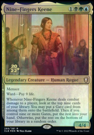 Nine-Fingers Keene [Commander Legends: Battle for Baldur's Gate Prerelease Promos] | Gaming Infinity