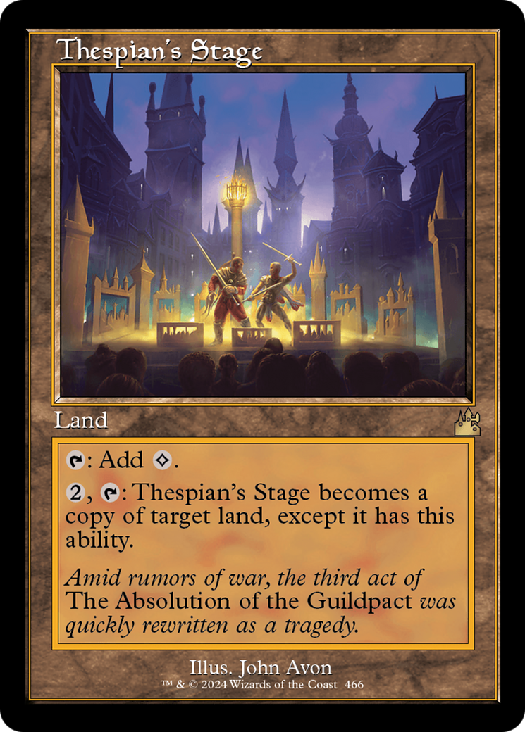 Thespian's Stage (Retro Frame) [Ravnica Remastered] | Gaming Infinity