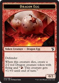 Dragon Egg // Dragon Double-sided Token [Commander 2018 Tokens] | Gaming Infinity