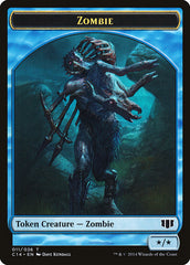 Whale // Zombie (011/036) Double-sided Token [Commander 2014 Tokens] | Gaming Infinity