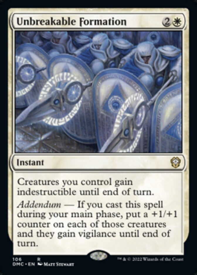 Unbreakable Formation [Dominaria United Commander] | Gaming Infinity