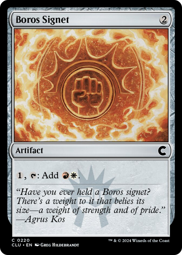 Boros Signet [Ravnica: Clue Edition] | Gaming Infinity