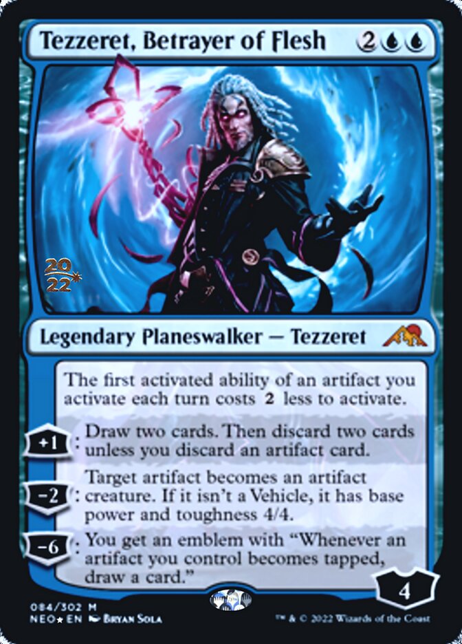 Tezzeret, Betrayer of Flesh [Kamigawa: Neon Dynasty Prerelease Promos] | Gaming Infinity