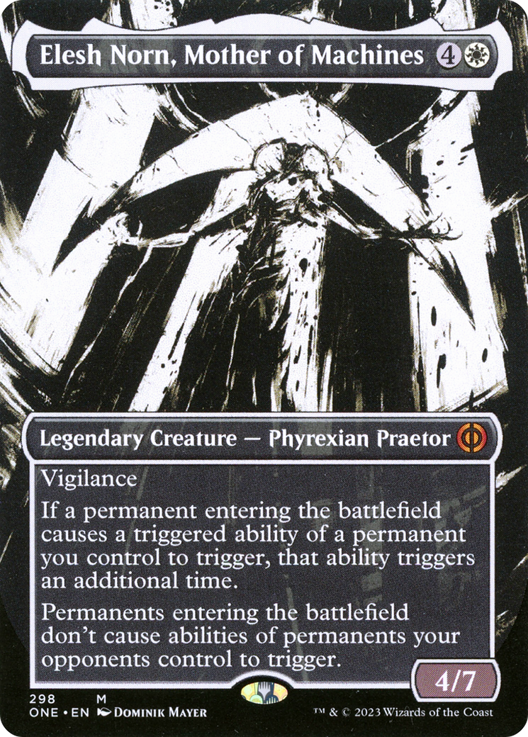 Elesh Norn, Mother of Machines (Borderless Ichor) [Phyrexia: All Will Be One] | Gaming Infinity