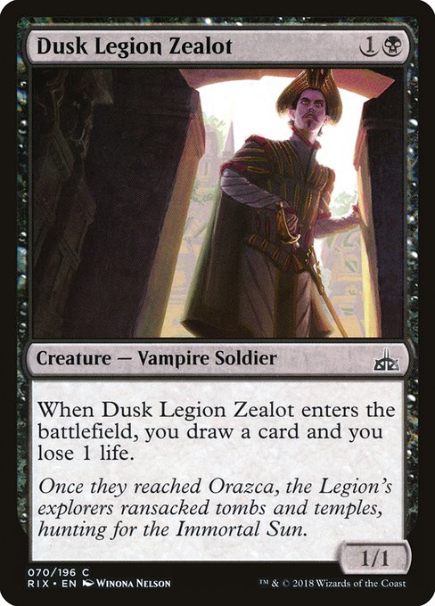 Dusk Legion Zealot [Rivals of Ixalan] | Gaming Infinity