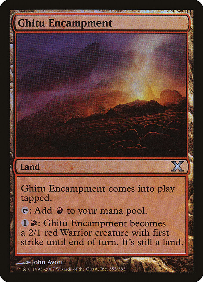 Ghitu Encampment (Premium Foil) [Tenth Edition] | Gaming Infinity