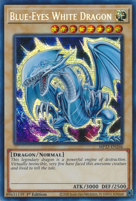 Blue-Eyes White Dragon [MP22-EN266] Prismatic Secret Rare | Gaming Infinity