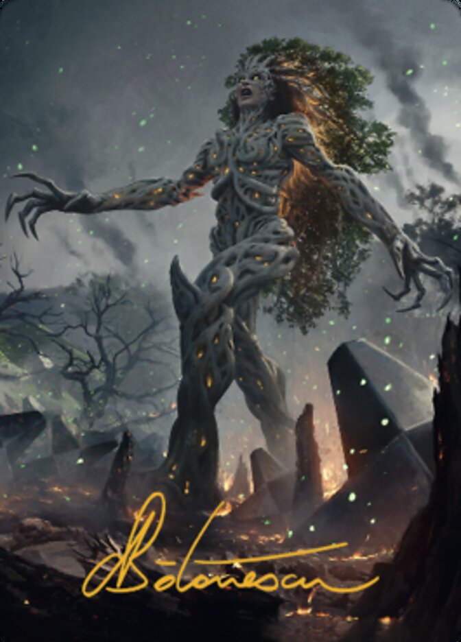 Titania, Gaea Incarnate Art Card (Gold-Stamped Signature) [The Brothers' War Art Series] | Gaming Infinity