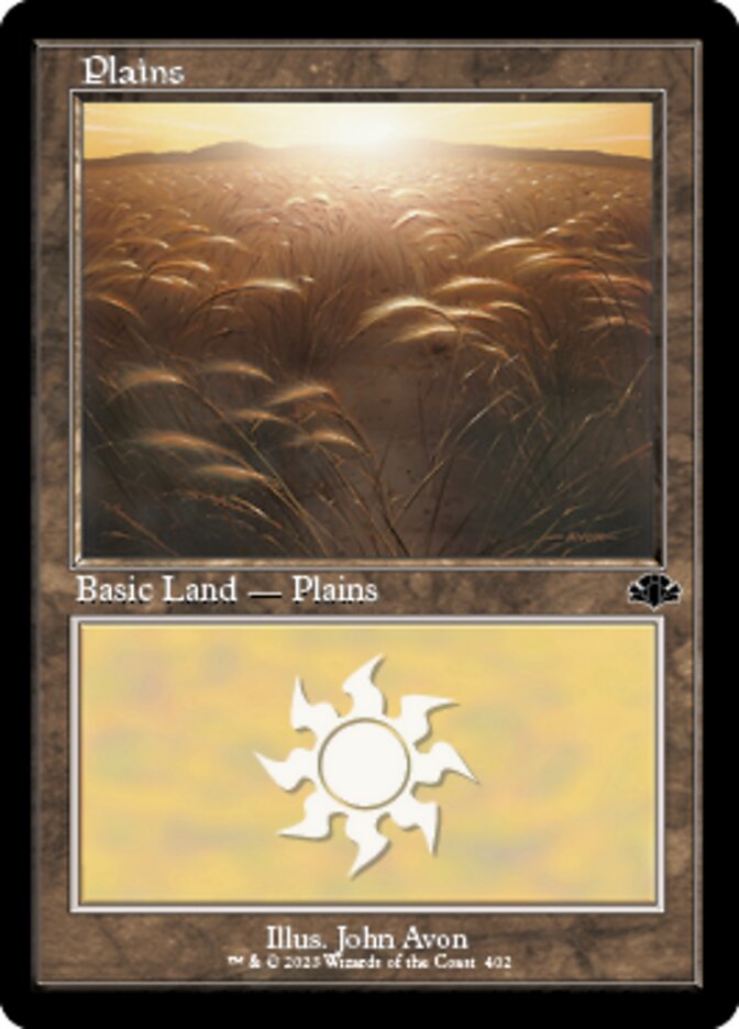 Plains (402) (Retro) [Dominaria Remastered] | Gaming Infinity