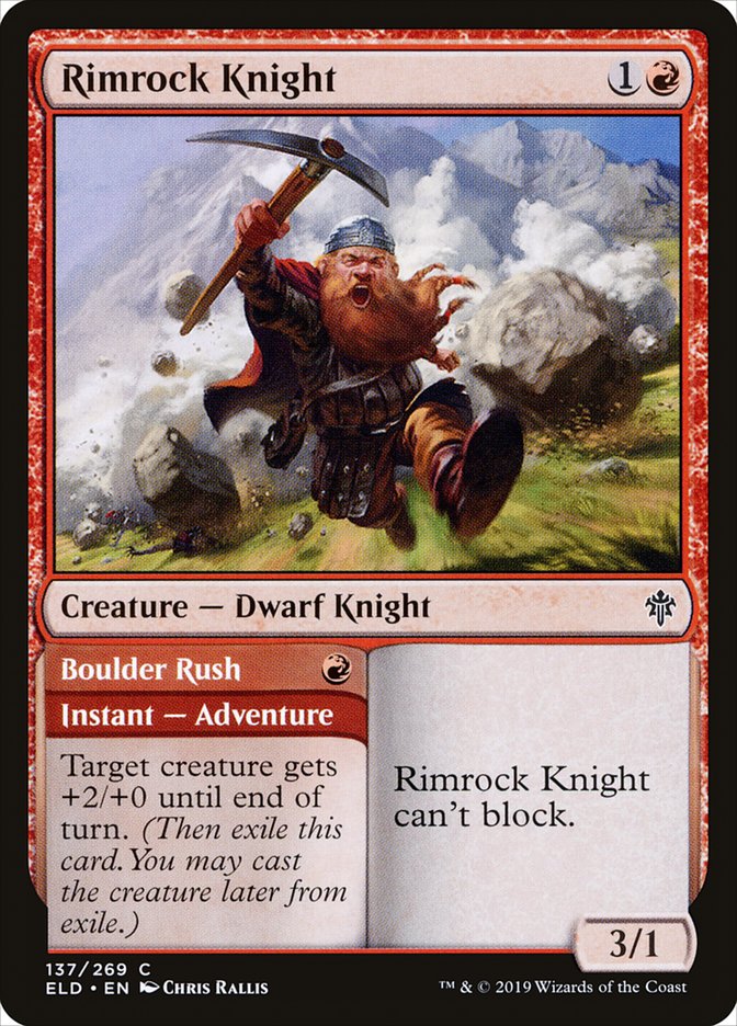 Rimrock Knight // Boulder Rush [Throne of Eldraine] | Gaming Infinity