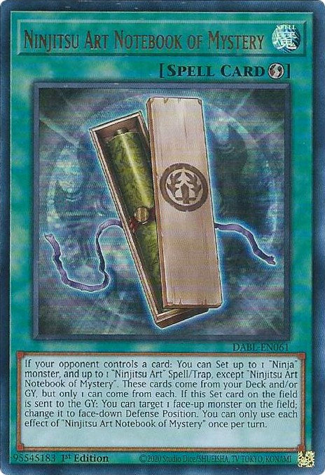 Ninjitsu Art Notebook of Mystery [DABL-EN061] Ultra Rare | Gaming Infinity