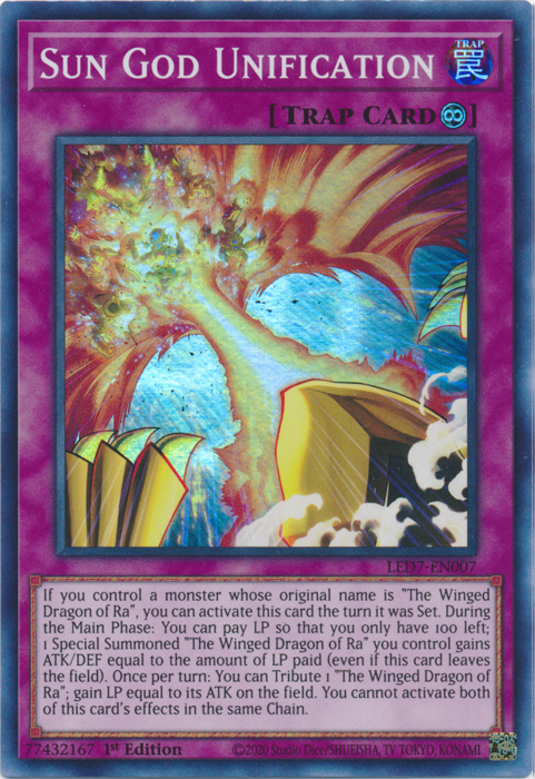 Sun God Unification [LED7-EN007] Super Rare | Gaming Infinity
