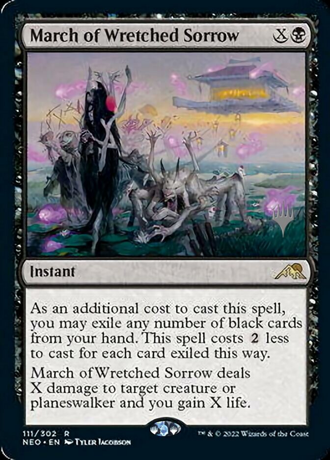 March of Wretched Sorrow (Promo Pack) [Kamigawa: Neon Dynasty Promos] | Gaming Infinity