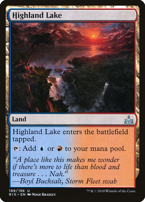 Highland Lake [Rivals of Ixalan] | Gaming Infinity