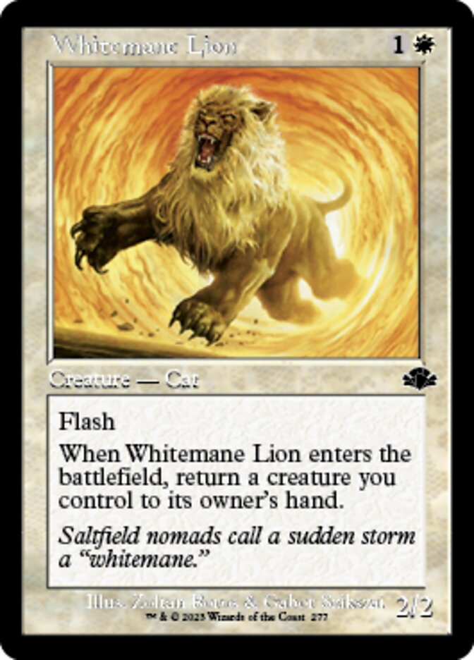 Whitemane Lion (Retro) [Dominaria Remastered] | Gaming Infinity