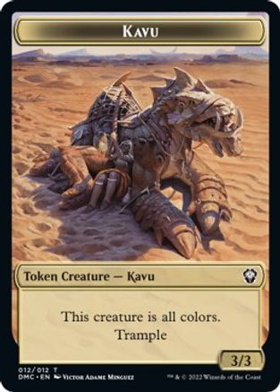 Kavu // Bear Double-sided Token [Dominaria United Commander Tokens] | Gaming Infinity