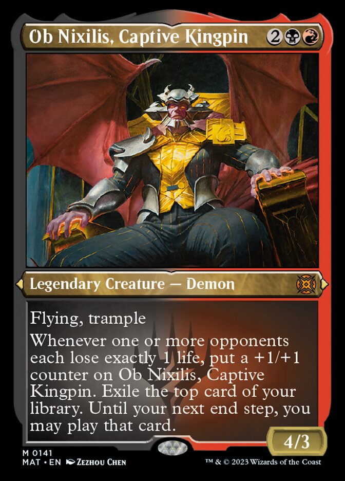 Ob Nixilis, Captive Kingpin (Foil Etched) [March of the Machine: The Aftermath] | Gaming Infinity