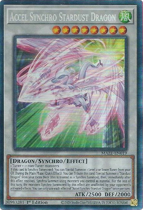 Accel Synchro Stardust Dragon [MAZE-EN019] Collector's Rare | Gaming Infinity