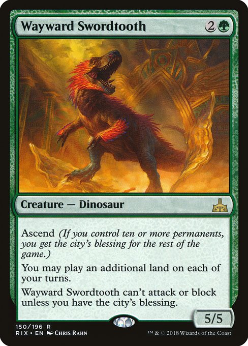 Wayward Swordtooth [Rivals of Ixalan] | Gaming Infinity