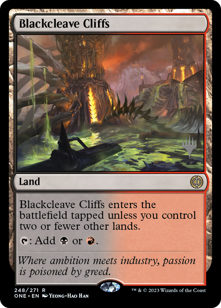 Blackcleave Cliffs (Promo Pack) [Phyrexia: All Will Be One Promos] | Gaming Infinity