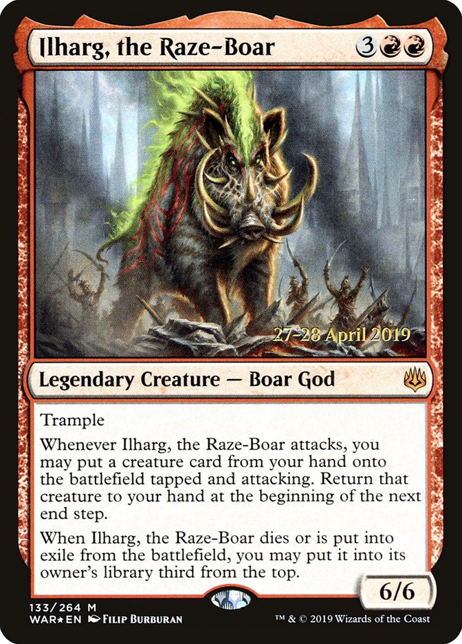 Ilharg, the Raze-Boar  [War of the Spark Prerelease Promos] | Gaming Infinity