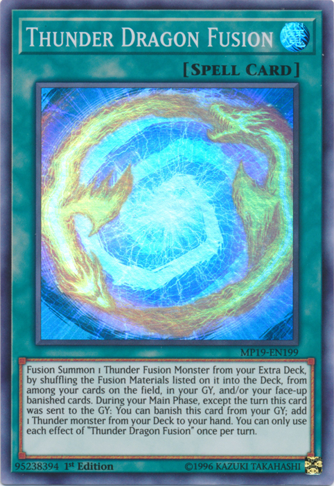 Thunder Dragon Fusion [MP19-EN199] Super Rare | Gaming Infinity