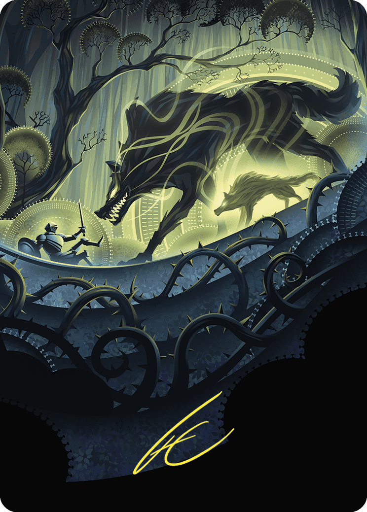 Unnatural Growth Art Card (Gold-Stamped Signature) [Wilds of Eldraine Art Series] | Gaming Infinity