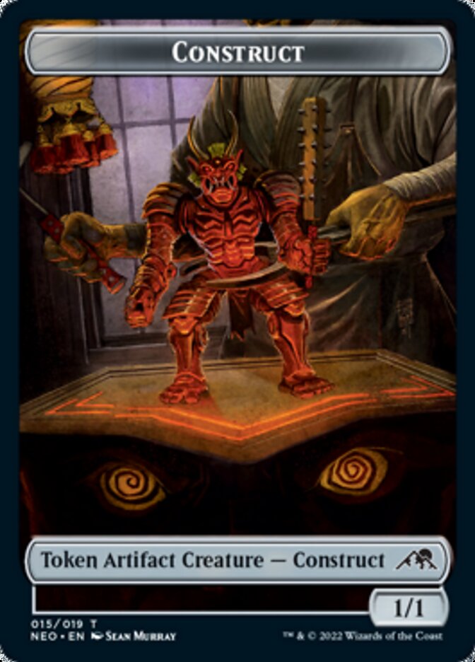 Samurai // Construct (015) Double-sided Token [Kamigawa: Neon Dynasty Tokens] | Gaming Infinity