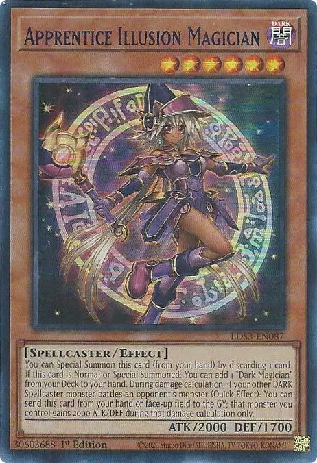 Apprentice Illusion Magician (Blue) [LDS3-EN087] Ultra Rare | Gaming Infinity