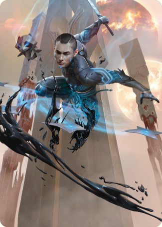 Kaito, Dancing Shadow Art Card [Phyrexia: All Will Be One Art Series] | Gaming Infinity