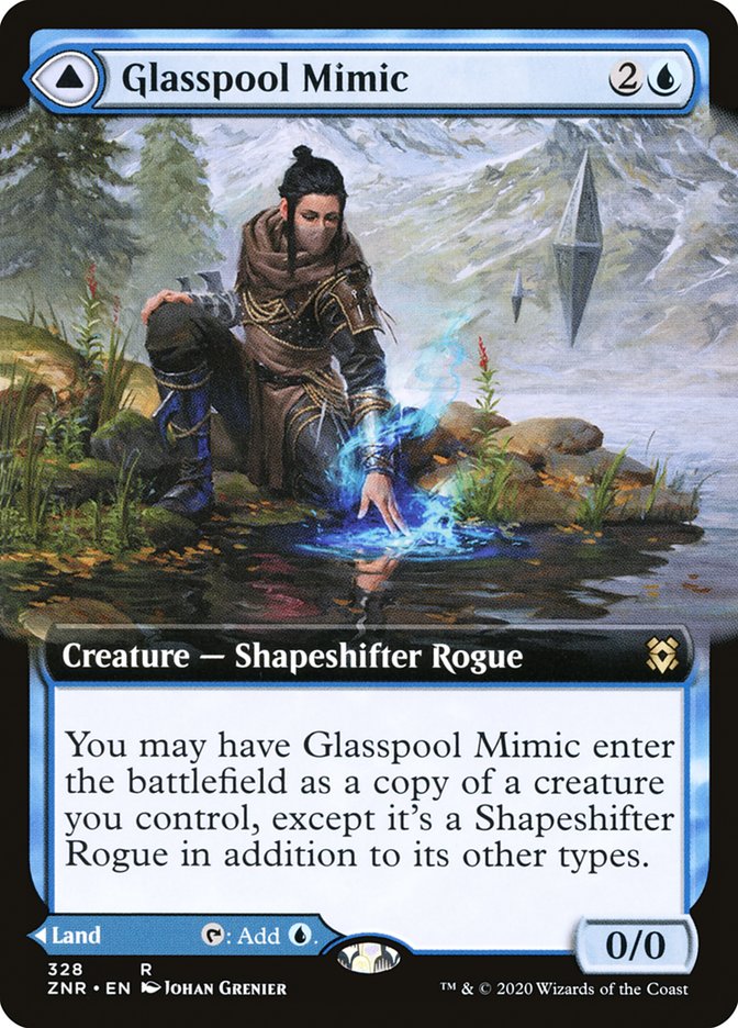 Glasspool Mimic // Glasspool Shore (Extended Art) [Zendikar Rising] | Gaming Infinity