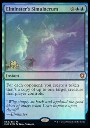Elminster's Simulacrum [Commander Legends: Battle for Baldur's Gate Prerelease Promos] | Gaming Infinity