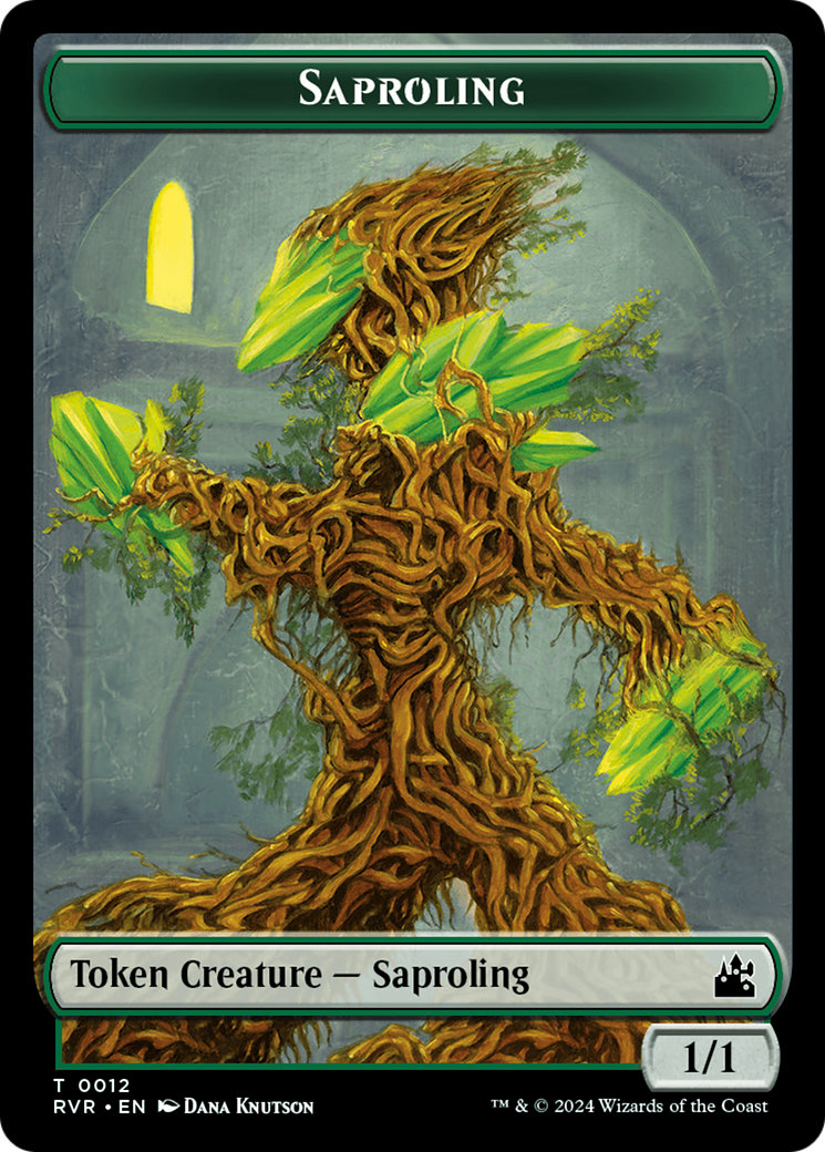 Saproling // Emblem - Domri Rade Double-Sided Token [Ravnica Remastered Tokens] | Gaming Infinity